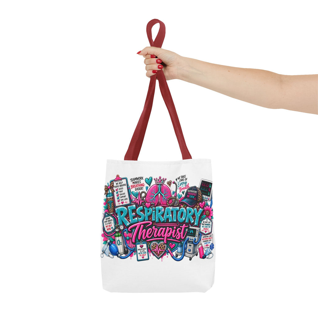 Respiratory Therapist Tote Bag — Colorful Medical RN Gift for RTs