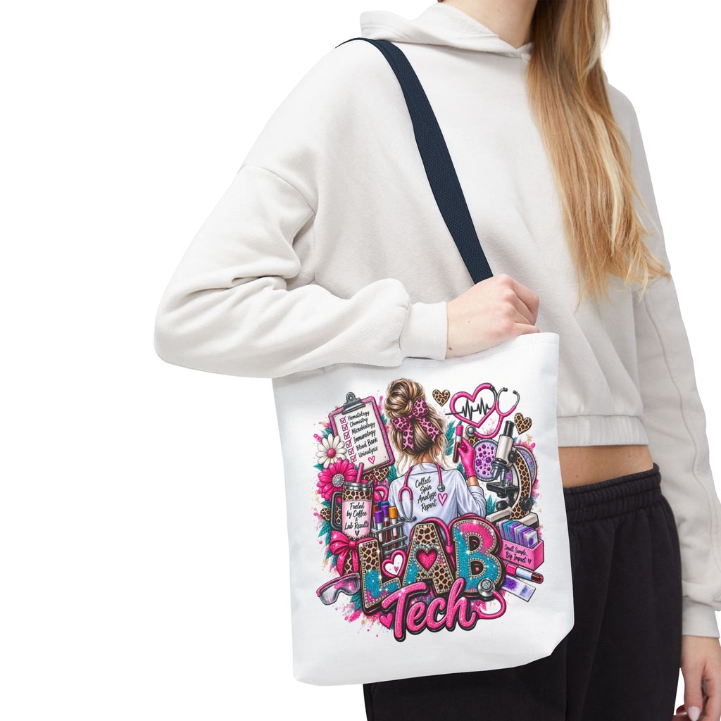 Lab Tech Tote Bag - Cute Pink Medical Laboratory Technician Gift