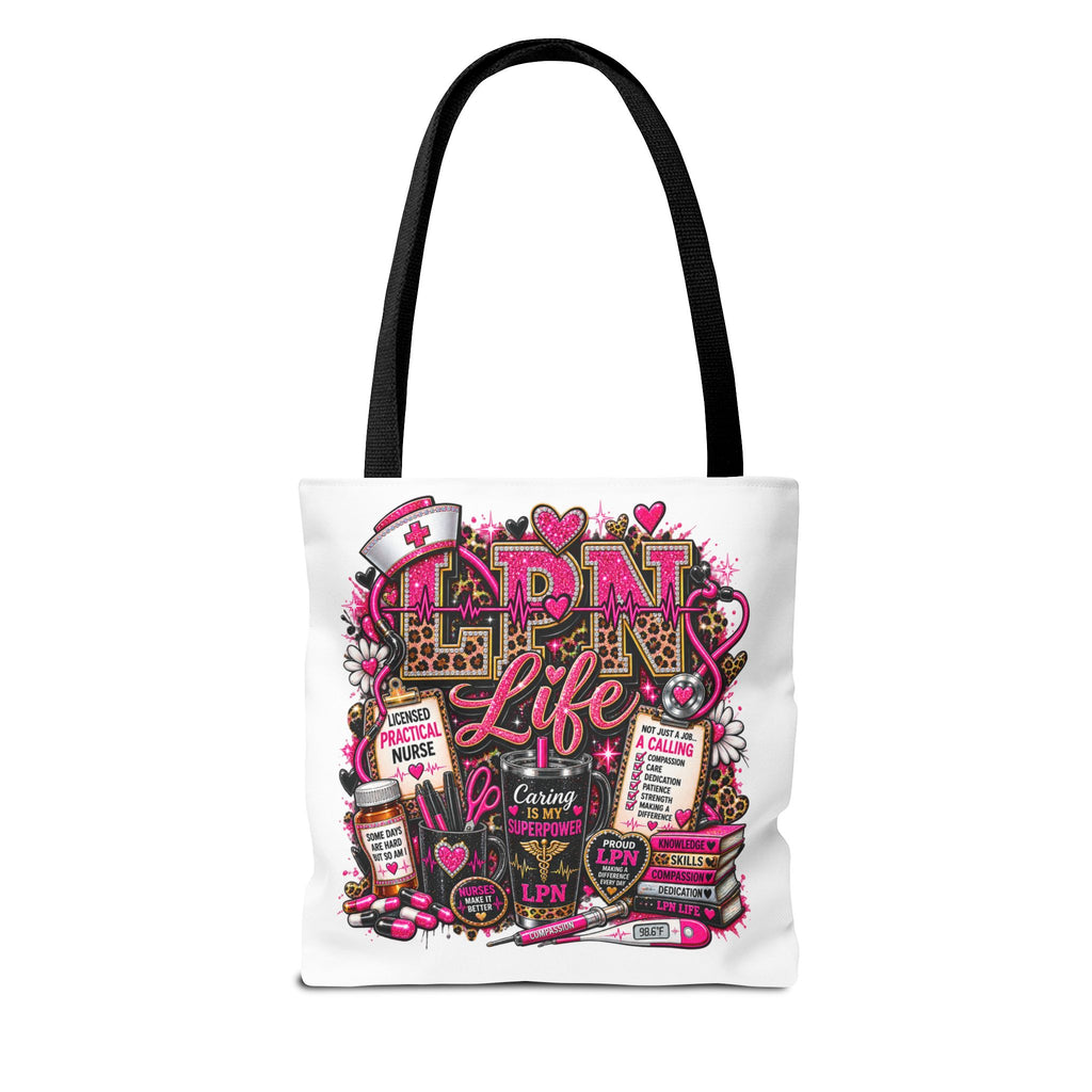 LPN Life Tote Bag — Pink Licensed Practical Nurse Nursing Gifts Tote