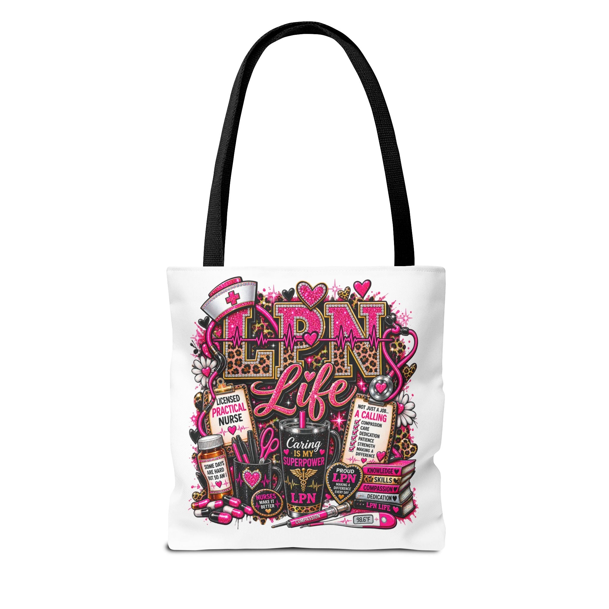 LPN Life Tote Bag — Pink Licensed Practical Nurse Nursing Gifts Tote