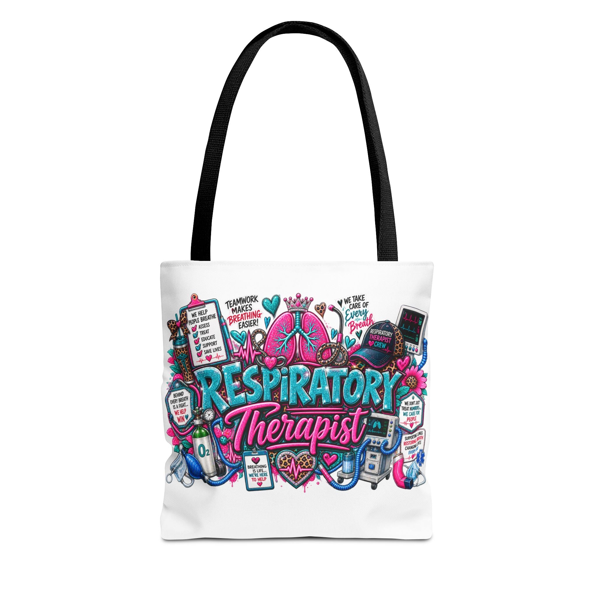 Respiratory Therapist Tote Bag — Colorful Medical RN Gift for RTs