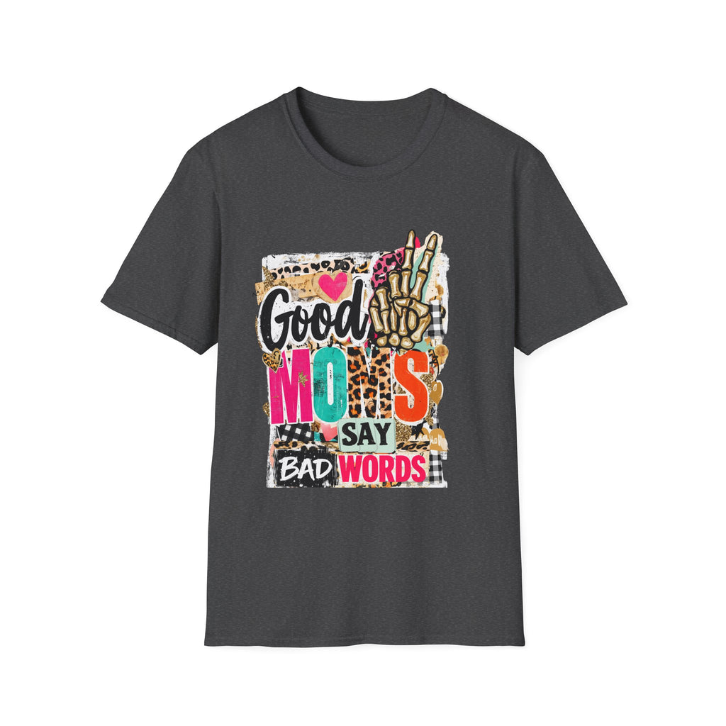 Good Moms Say Bad Words T-Shirt — Funny Retro Peace Sign Graphic Tee for Playful Moms