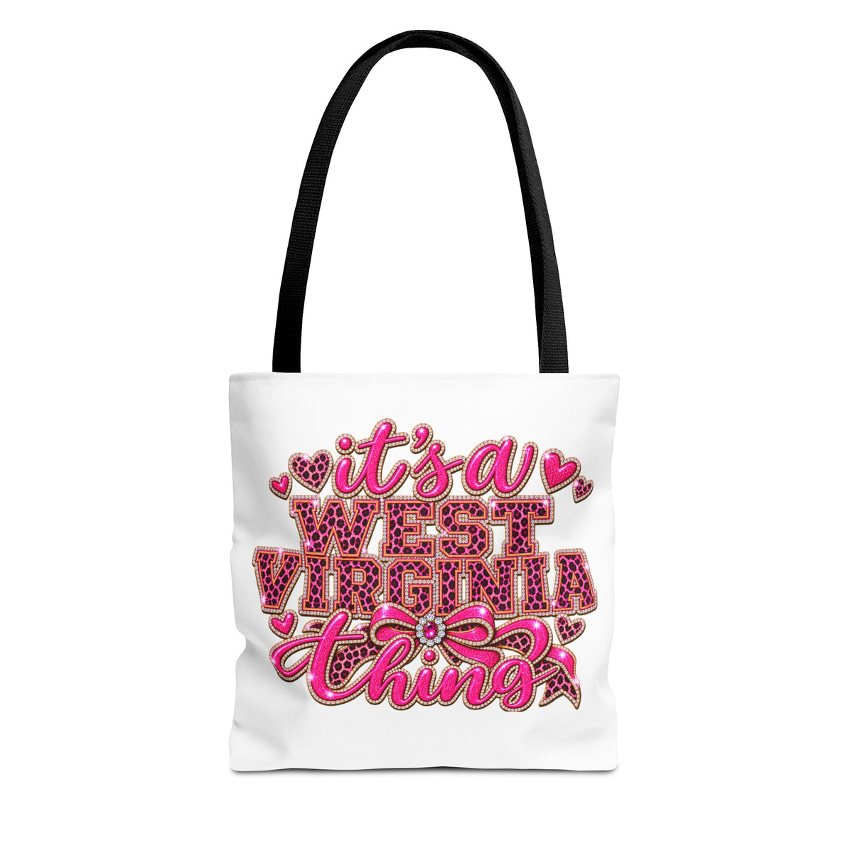 West Virginia Tote Bag - "It's a West Virginia Thing" Pink Graphic Tote