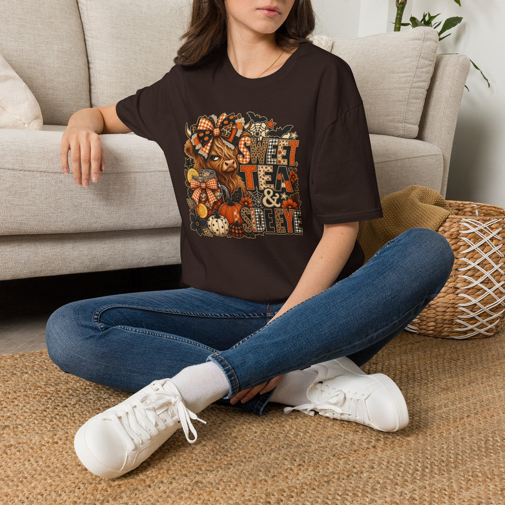 Fall Cow 'Sweet Tea & Pumpkins' T-Shirt