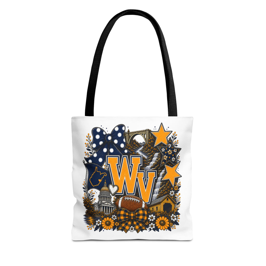 WV Football Collage Tote Bag — Collegiate Game Day Fan Tote