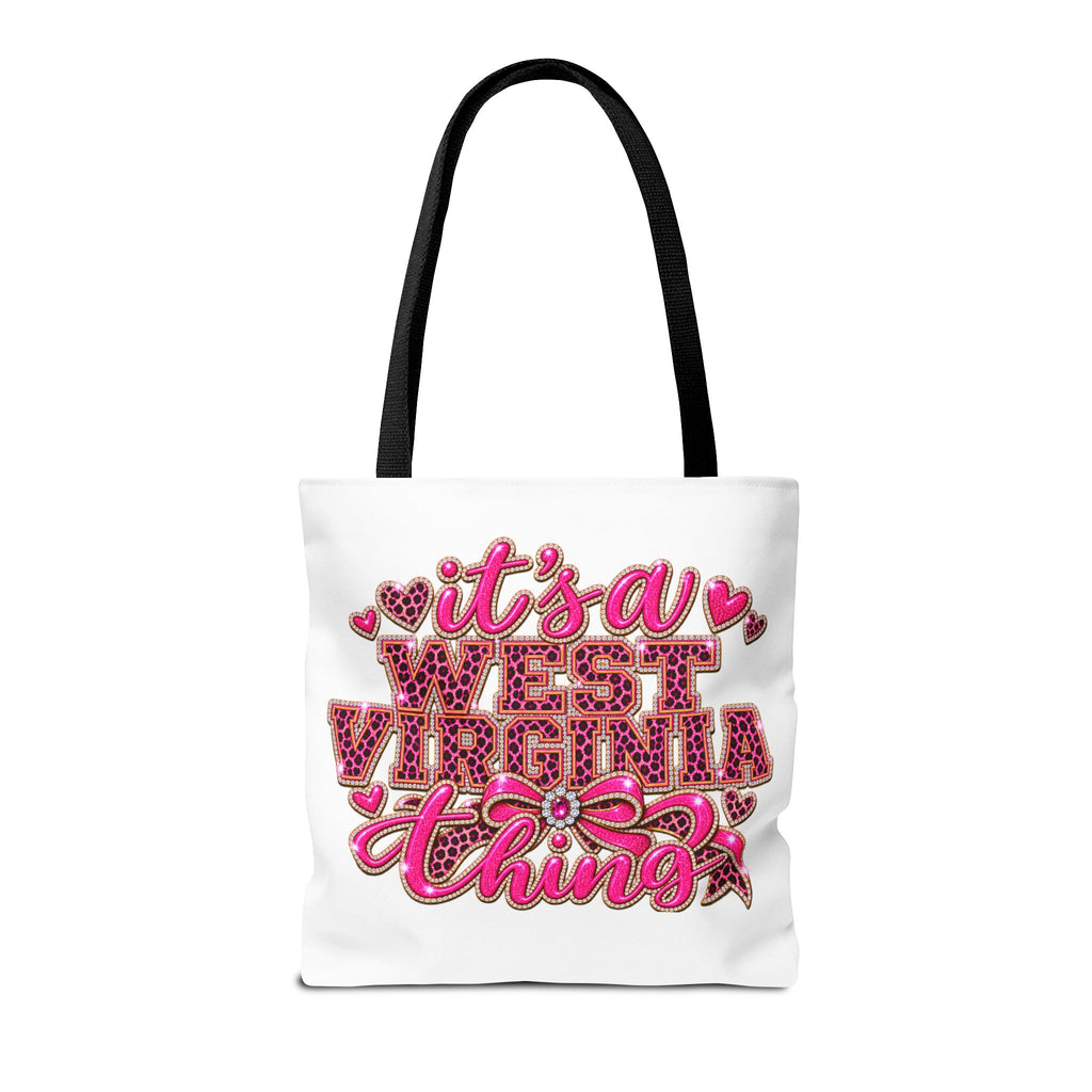 West Virginia Tote Bag - "It's a West Virginia Thing" Pink Graphic Tote