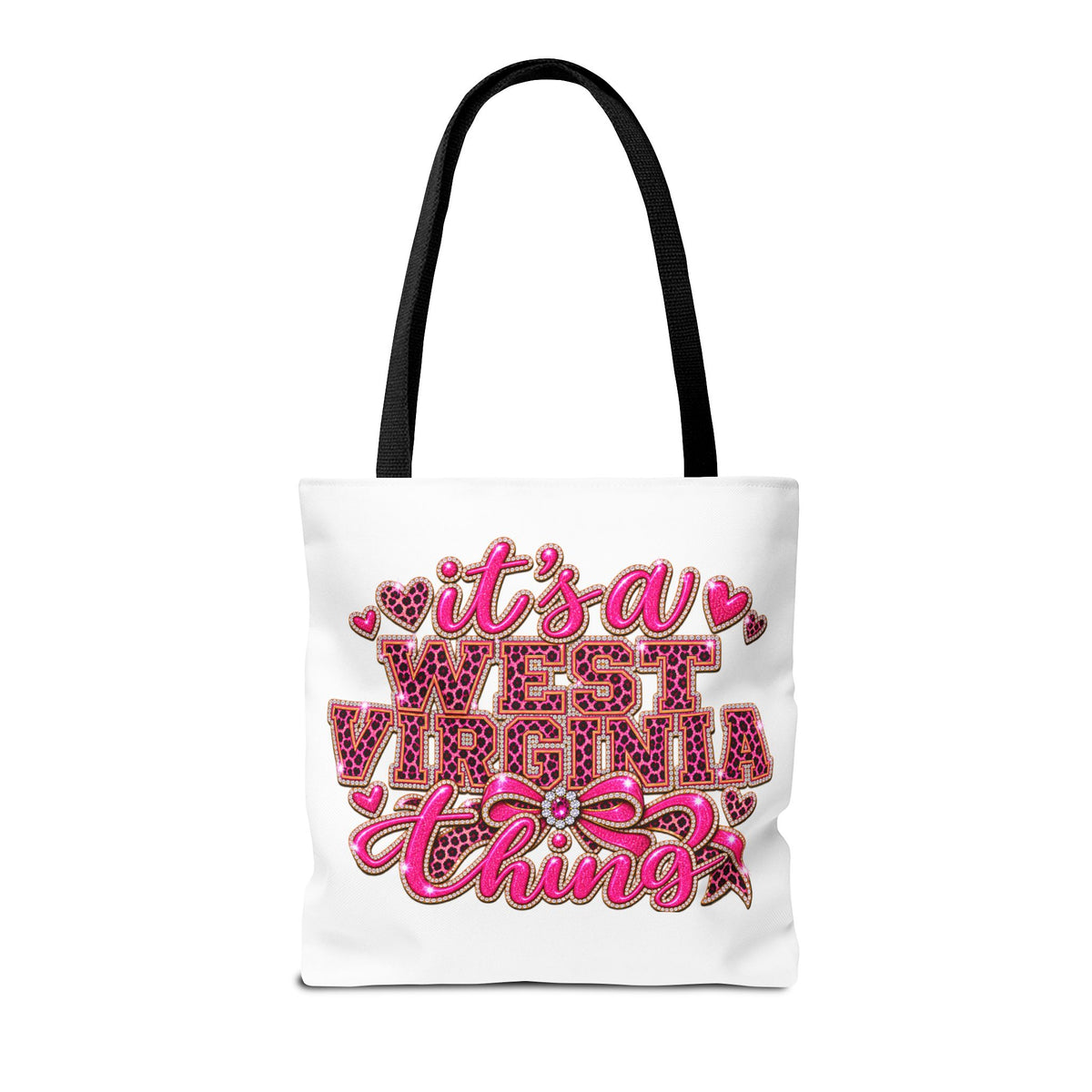 West Virginia Tote Bag - "It's a West Virginia Thing" Pink Graphic Tote