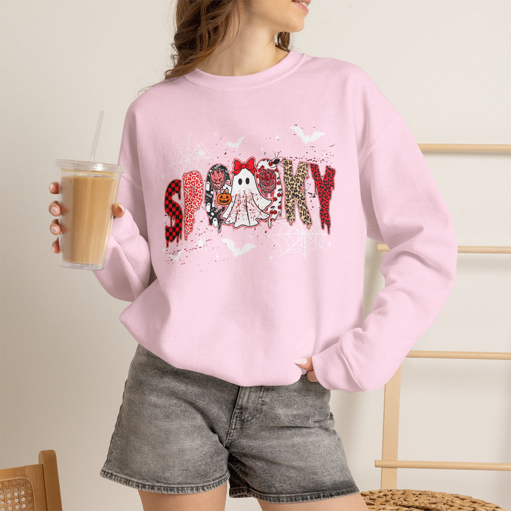 Spooky Ghosts Crewneck Sweatshirt — Cute Halloween Graphic Pullover