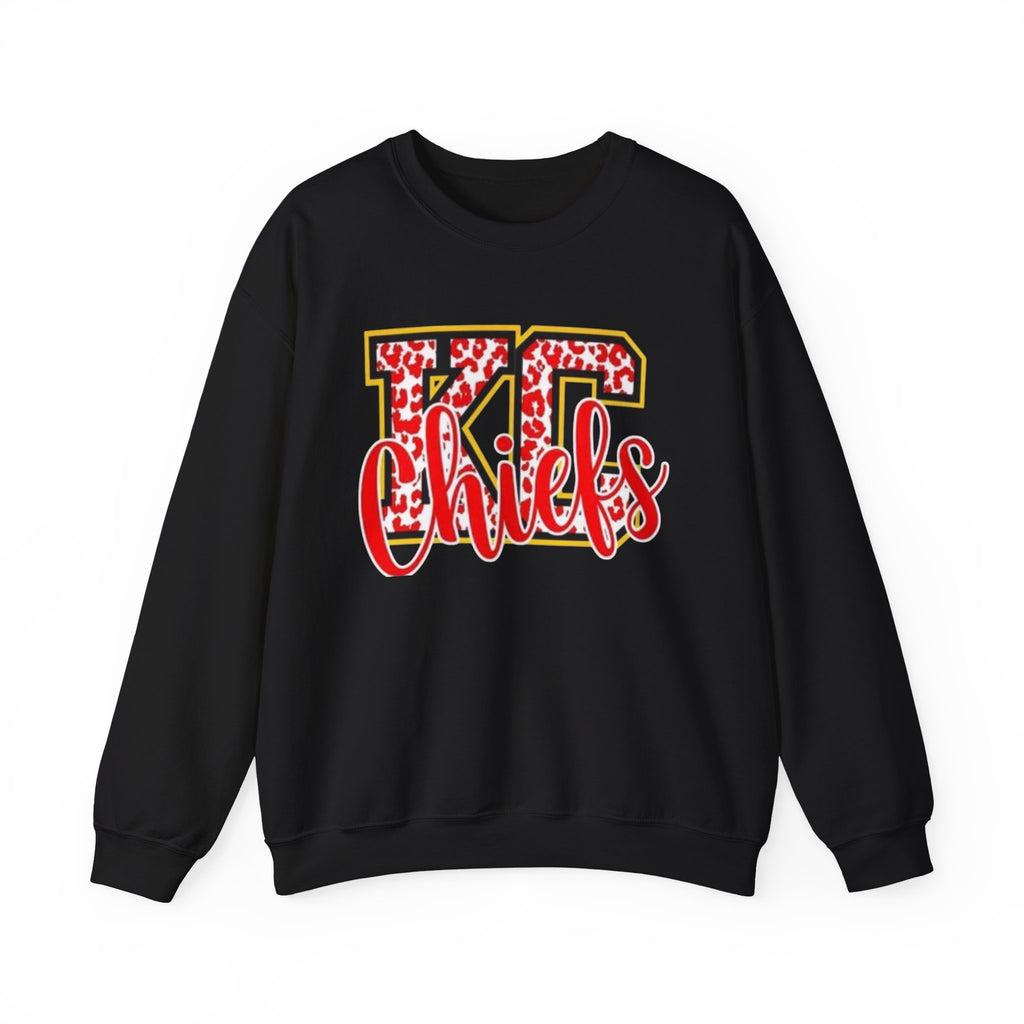 Chiefs Leopard Script Crewneck Sweatshirt