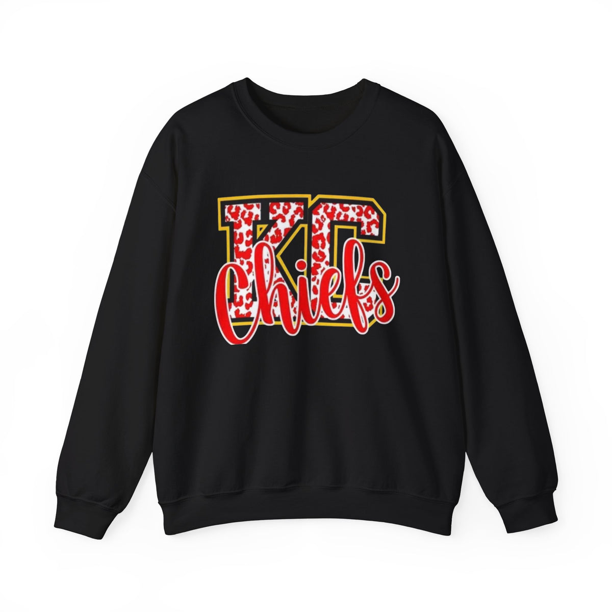 Chiefs Leopard Script Crewneck Sweatshirt