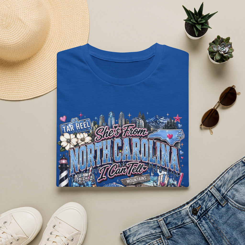 She's From North Carolina T‑Shirt — NC Pride Graphic Tee