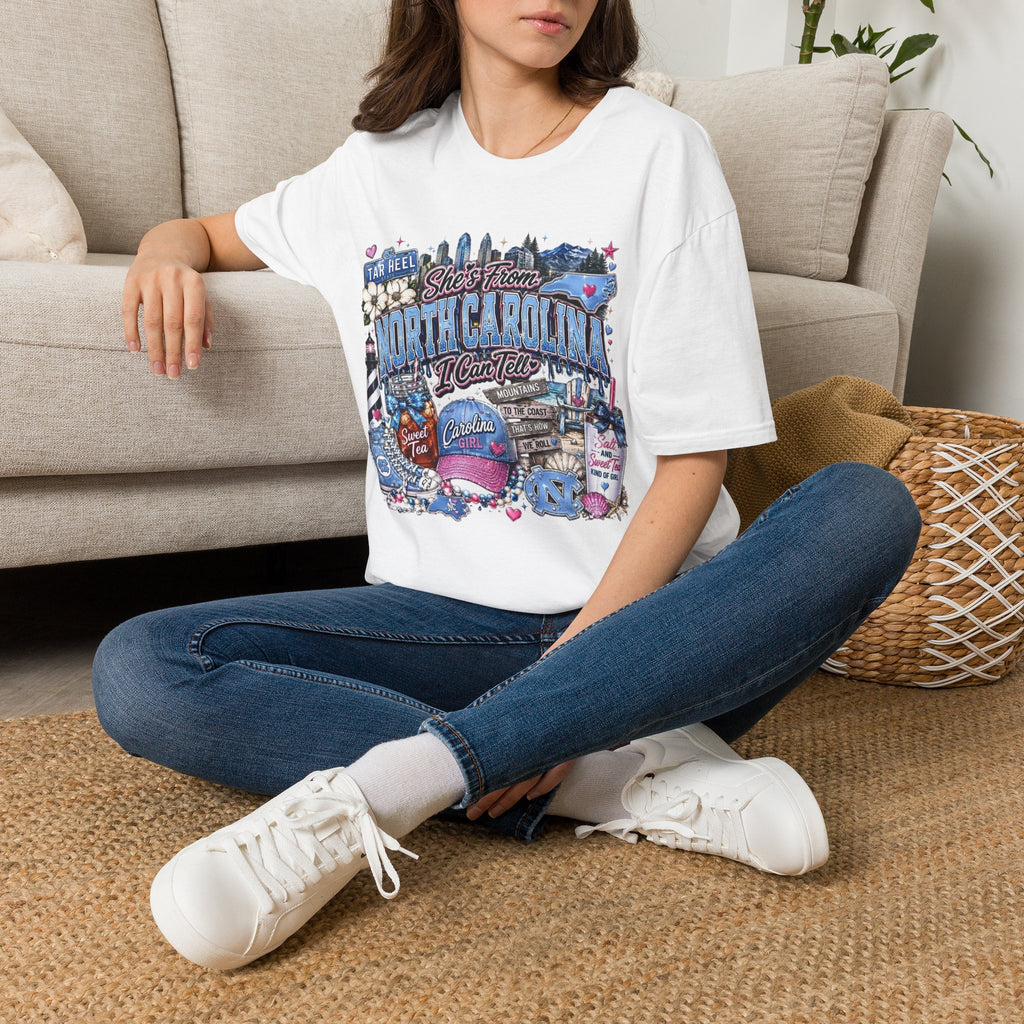 She's From North Carolina T‑Shirt — NC Pride Graphic Tee
