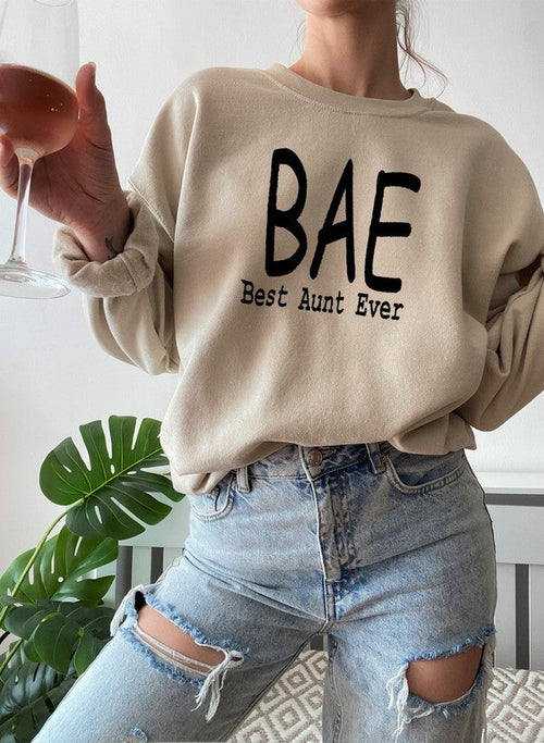 BAE Best Aunt Ever Sweat Shirt-0