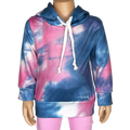 Girls Blue & Pink Pull over Tie Dye Hoodie Sweatshirt Jacket