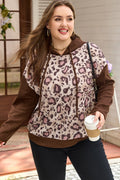 Scarlett Print Knit Patchwork Hoodie